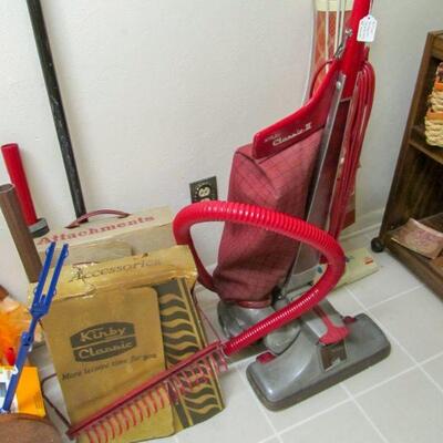 Vintage Kirby Vacuum & 2 boxes of Attachments