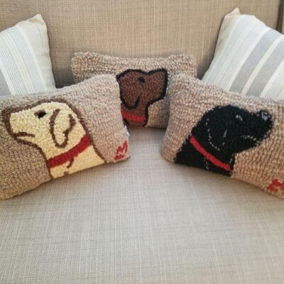 Fun hand made accent dog pillows orig $40 each and now $10 ea