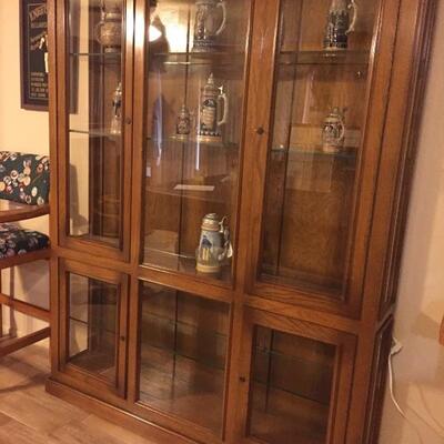 Large curio hutch great for display in homes or retail stores 