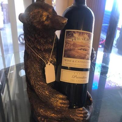 Bear wine holder - wine not for sale 