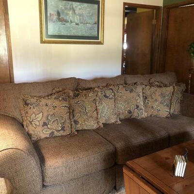 Full size couch - we have matching pieces like a two seater and  oversized chair and ottoman 