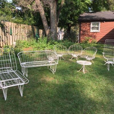 Vintage Homecrest outdoor living / patio furniture, includes Â  chairs, Â high back swivel rocker, Â loveseat glider, Â self-adjusting...