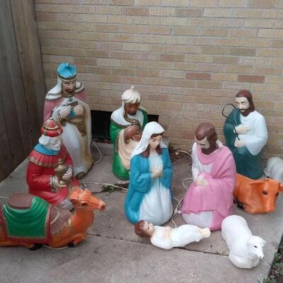 Vintage Blow Mold Nativity