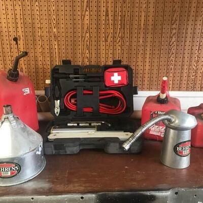 Gas Cans and Emergency Car Kit