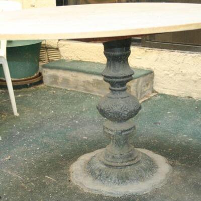 Iron base dining table