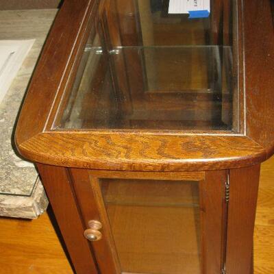 small glass top curio cabinet   buy it now $ 75.00