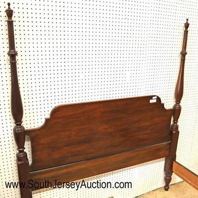 
Lot 500
Henkel Harris Furniture SOLID mahogany full size 4 poster bed with rails
