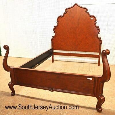 
Lot 525
QUALITY AWESOME fancy walnut queen size bed with rails

