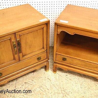 
Lot 521
PAIR of mid century walnut bedside stands
