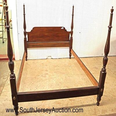 
Lot 500
Henkel Harris Furniture SOLID mahogany full size 4 poster bed with rails
