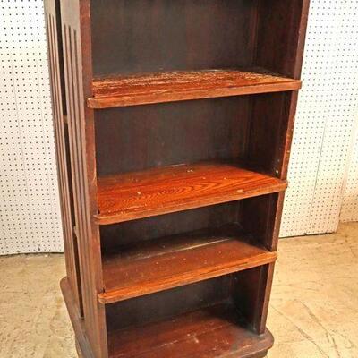 
Lot 509
ANTIQUE mahogany and chestnut Sargent Manufacture revolving bookcase in the original found condition
