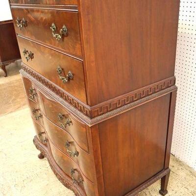 
Lot 506
VINTAGE Batesville Furniture burl mahogany and carved chest on chest with fancy hardware
