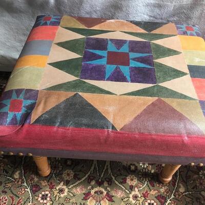 Painted leather stool $20
18 X 15 X 12