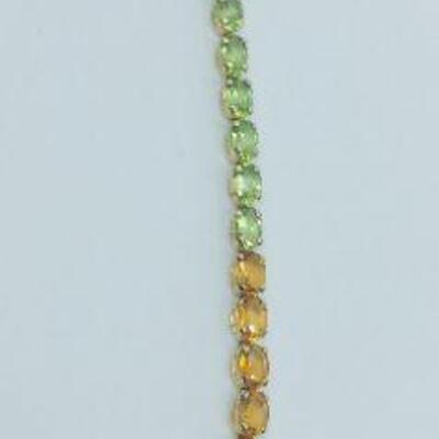 Lot 035-JT1: Multi-gemstone Tennis Bracelet 