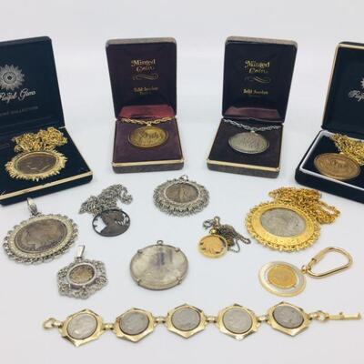 Lot 048-JT1: Vintage Coin Jewelry 