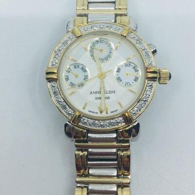 Lot 021-JT1: Anne Klein Diamond Watch 