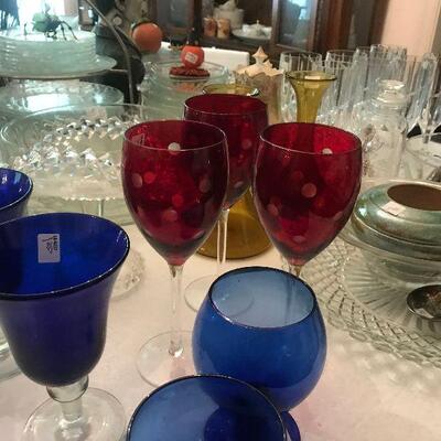 Blue and Red Goblets