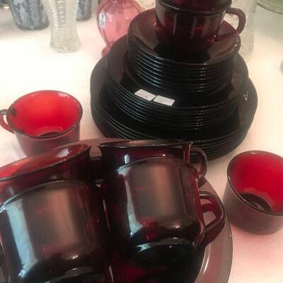 Ruby Red Dishes