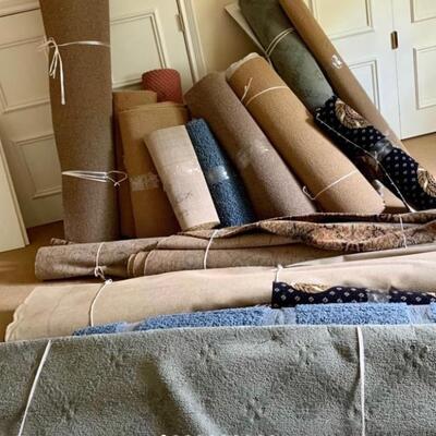 Entire Lot: Exquisite Remnant Carpets: NOW ONLY $275 - includes ALL PIECES- Enough to carpet rooms- to create area rugs- to create hall...