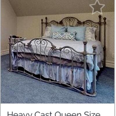 Queen Size Head & Foot Boards $475 
Perfect Quality Slate Blue & Brown Tones