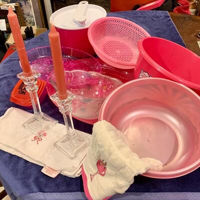 Pretty in Pink Set: NOW ONLY $45 
Everything Shown: Includes Glass Candle Holders 