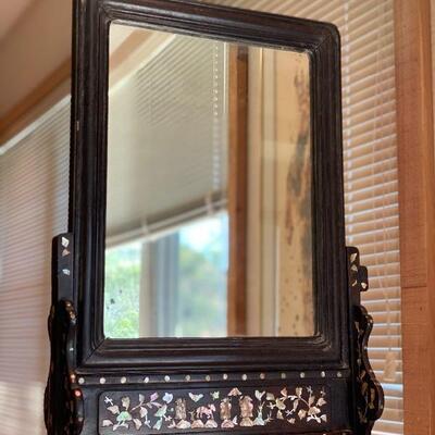 Antique mother of pearl mirror $145