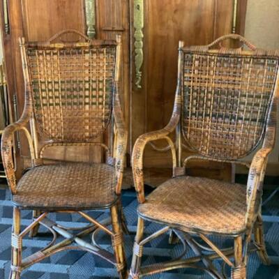 Two antique wicker chair $300