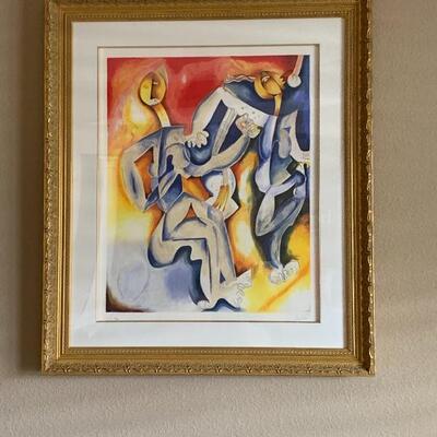 Alexandra Nechita Signed and numbered lithograph â€œYour Guitar my Musicâ€