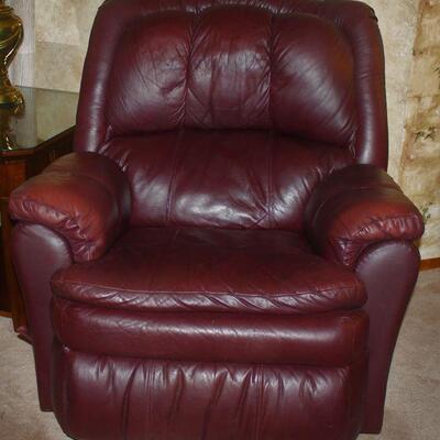 Very Nice Leather Swivel Recliner
