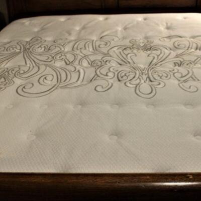 This pillow top queen mattress comes with box springs and is clean and oh so comfortable.