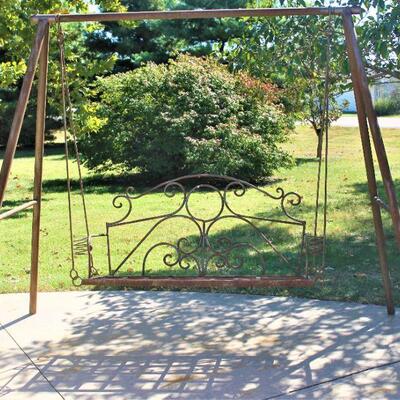 This decorative iron porch swing is super comfortable and quite relaxing.