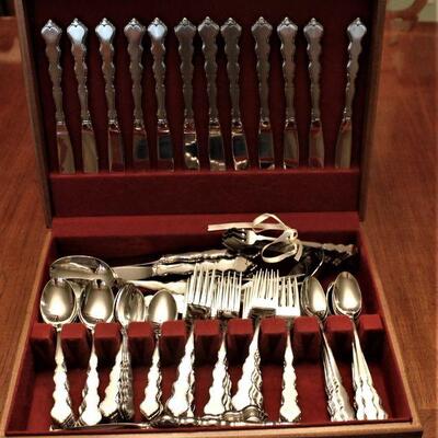Handsome sterling silver silverware set is just in time for the Holidays.