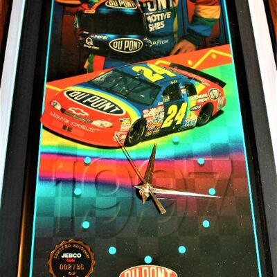 Collectible Jeff Gordon wall clock is limited edition and one of only five thousand made. 