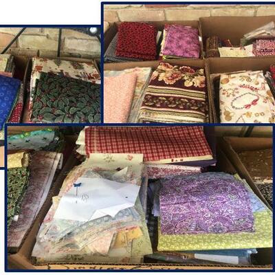 Shelves and shelves of beautiful Quilting Squares and Fabric