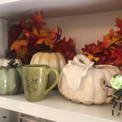 Pumpkins and fall decorations