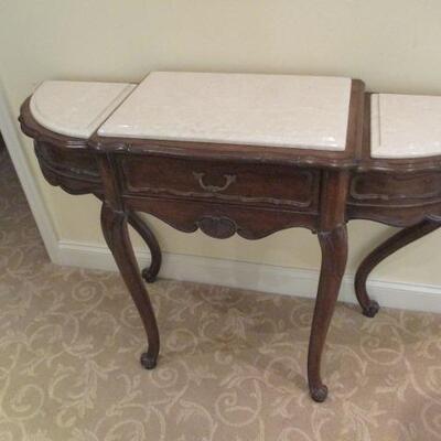 VINTAGE MARBLE TOP ACCENT FURNITURE 