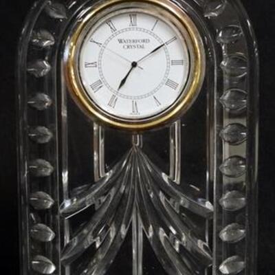 1025	2802	LARGE WATERFORD CRYSTAL DESK CLOCK	LARGE WATERFORD CRYSTAL DESK CLOCK 8 5/8 IN H 5 1/2 IN W 	50	100	20	PLEASE PAY ATTENTION FOR...