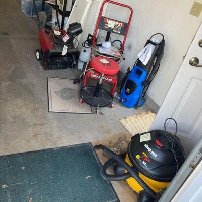 snow thrower, power washers