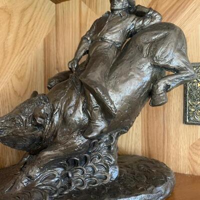 Bull rider figurine