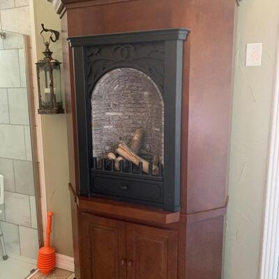 Propane fireplace cabinet