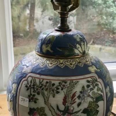 Chinese porcelain lamp $59