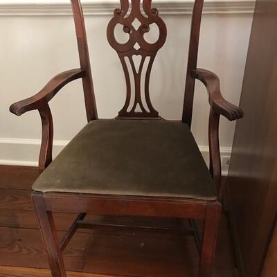 Chippendale style dining armchair $85
