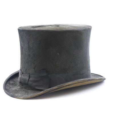 Black Top Hat - W.A & S. C. Rogers, Hatters, Welshpool