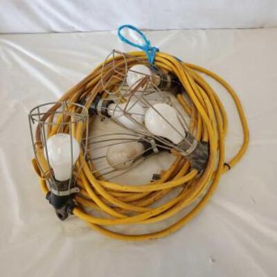 473	

Large Hanging Yard or Camp Lighting
Large Hanging Yard or Camp Lighting
50 ft heavy duty cord with hanging caged lights every 10 ft...