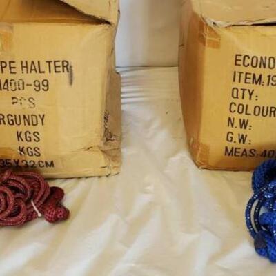 2	

New Knotted Ranch Rope Halters with 6 ft Lead Ropes still in the Box
New Knotted Ranch Rope Halters with 6 ft Lead Ropes still in the...