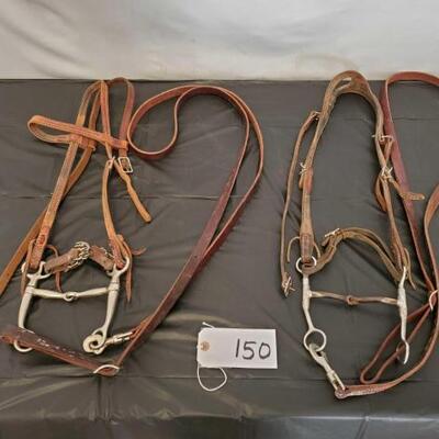 50	

Two Complete Cowboy Bridles
Two Used Complete Cowboy Bridles
