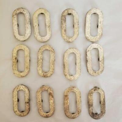 439	

12-Silver Saddle Pieces for around the back cinch on Saddle
12-Silver Saddle Pieces for around the back cinch on Saddle