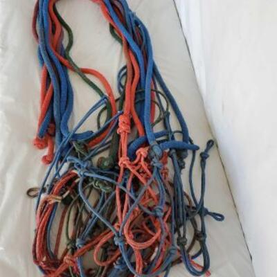424	

10 Knotted Ranch Rope Halters with 6ft Leads Attached
10 Knotted Ranch Rope Halters and 6ft Leads Attached
Misc colors