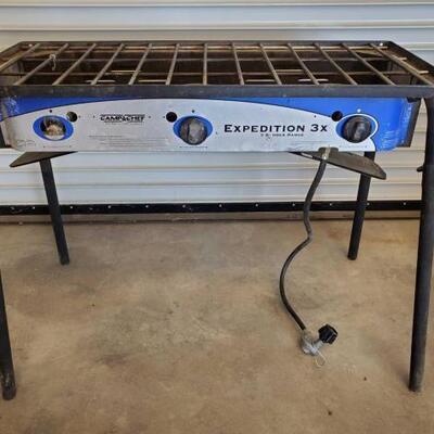 467	

Expedition 3X 3 Burner Propane Range Camp Chef
Perfect for camping trips, hunting trips, family gatherings and BBQ's...

Expedition...