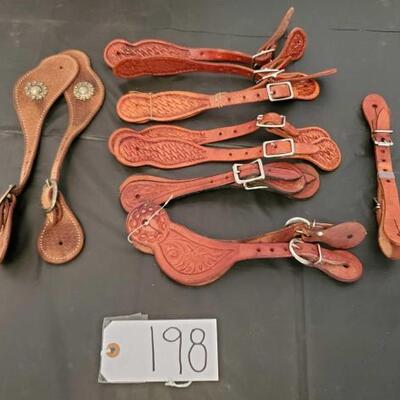 198	

Seven sets of Leather Spur Straps that have never been used.
Seven sets of Leather Spur Straps that have never been used.  Some...